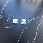 Candy Bead Hair Ties – White Elastic Twin Pack