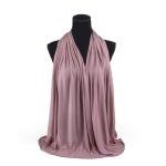 Cotton and Chiffon Scarf with Fine Stitch Edges - Dust Pink