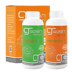 مجموعة ريزن إيبوكسي سريع الجفاف مع مصلب من جرافيتي عبوتين 2 كجم