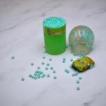 Slime Putty with Airplane Toy and Floating Beads in Clear Ball Container