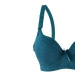 Striped Padded Bra and Panty Set with Underwire, Bow, Elegance.