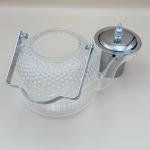 Elegant Textured Glass Teapot with Stainless Steel Lid & Infuser