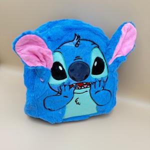 Soft Blue Cartoon Bag with Ears and Pink Inner Lining