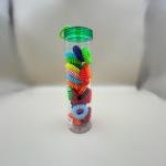 مجموعة أربطة شعر لولبية بطلاء مطفي بألوان النيون