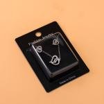 Artificial Heart Knot Rhinestone Neckless and Earrings Set