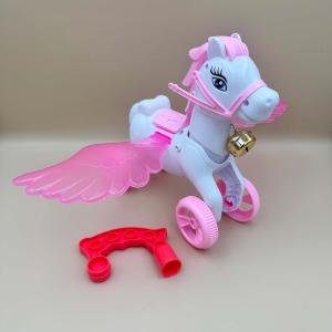 حصان بيغاسوس اللامع بأجنحة مذهبة لعبة يونيكورن سحرية للأطفال