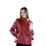 جاكيت نسائي من الجلد فاخر مبطن أنيق بلمسة جريئة