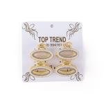 Oval Pearl & Rhinestone Hair Claw Clip Set