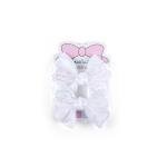 Girl's Elegant Bow Hair Clips with Mesh & Lace