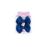Girl's Grosgrain Bow Hair with Glitter Mesh Details
