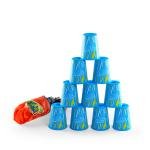 Knockdown Toss Stacking Cups with Soft Throwing Bag - Flame Like Pattern