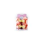 Girl's Grosgrain Bow Hair Clip with Hear Patterned Accents