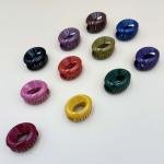 Round Colorfull Plastic Hair Claw Clips Set of 12pcs