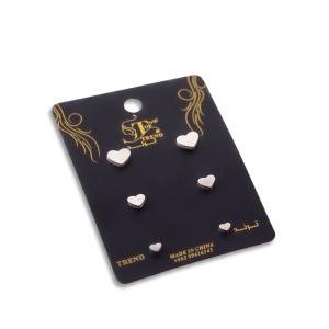 مجموعة أقراط قلب بسيطة وأنيقة خفيفة الوزن ومناسبة للارتداء اليومي