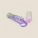 زجاجة السلايم الملتوية مع سلسلة المفاتيح الجميلة ذات الدب الأزرق