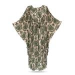 Royal Azure Pleated Kaftan Dress