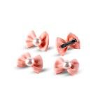 Girl's Elegant Ribben Bow Hair Clip with Pearl Center