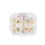 Girl's Elegant Bow Hair Clip with Rose Embellishment