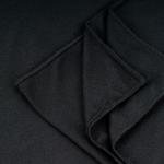 Cotton and Chiffon Scarf with Fine Stitch Edges - Jet Black