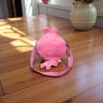 lush Bunny Kids Backpack – Soft Round Bag with Embroidered Face