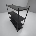 Modern  Metal 4-Tier Rolling Storage Shelf