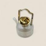 Glass Teapot with Gold Lid & Handle Heat Resistant 1000ml