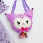 Kuromi Plush Shoulder Bag with Hidden Umbrella Compartment