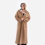 Women's Long Hooded Big Pocket Coat Women