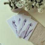 Printed Card Set – Lavender Tulip Elegance