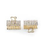 Artificial Rectangular, gemstone-studded Hair Clip Set