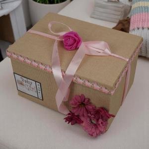 طقم هدايا للمولودة الجديدة داخل صندوق أنيق الهدية المثالية للمواليد