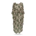 Royal Azure Pleated Kaftan Dress