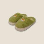 Fluffy Fox Embroidered Slip-Ons