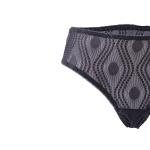 Lace Lingerie Set with Patterned Mesh, Underwired Bra, Satin Bow