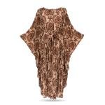 Royal Azure Pleated Kaftan Dress