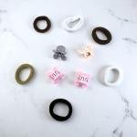 Happy Bear Kids Hair Accessories Set – Cartoon & Neutral Color Elastics Pack