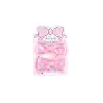 Girl's Elegant Satin Bow Hair Clip with Silver Trim