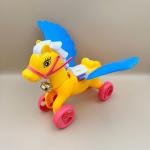Winged Pony Push Toy – Bell & Saddle Edition