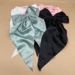 Satin Bow Scrunchie Set Hair Tie with Long Tails