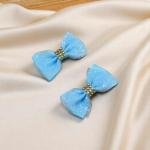 Sparkle Princess Hair Bow Clips – Glitter Tulle & Rhinestone Accent