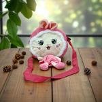 lush Bunny Kids Backpack – Soft Round Bag with Embroidered Face