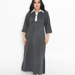 Casual Collar Dress Length Loose Fit Pockets