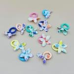 Cute Flower and Bow Elastic hair Ties Set of 12pcs