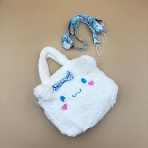 Stitch Face Plush Backpack – Blue & Pink Ears