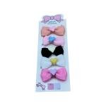 Elastic bow hair ties Heart Center Bows Design