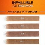 لوريال باريس كريم اساس انفاليبل بقوام بودرة بتغطية منعشة تدوم طويلا لمدة 24 ساعة، مقاوم للماء وللحرارة